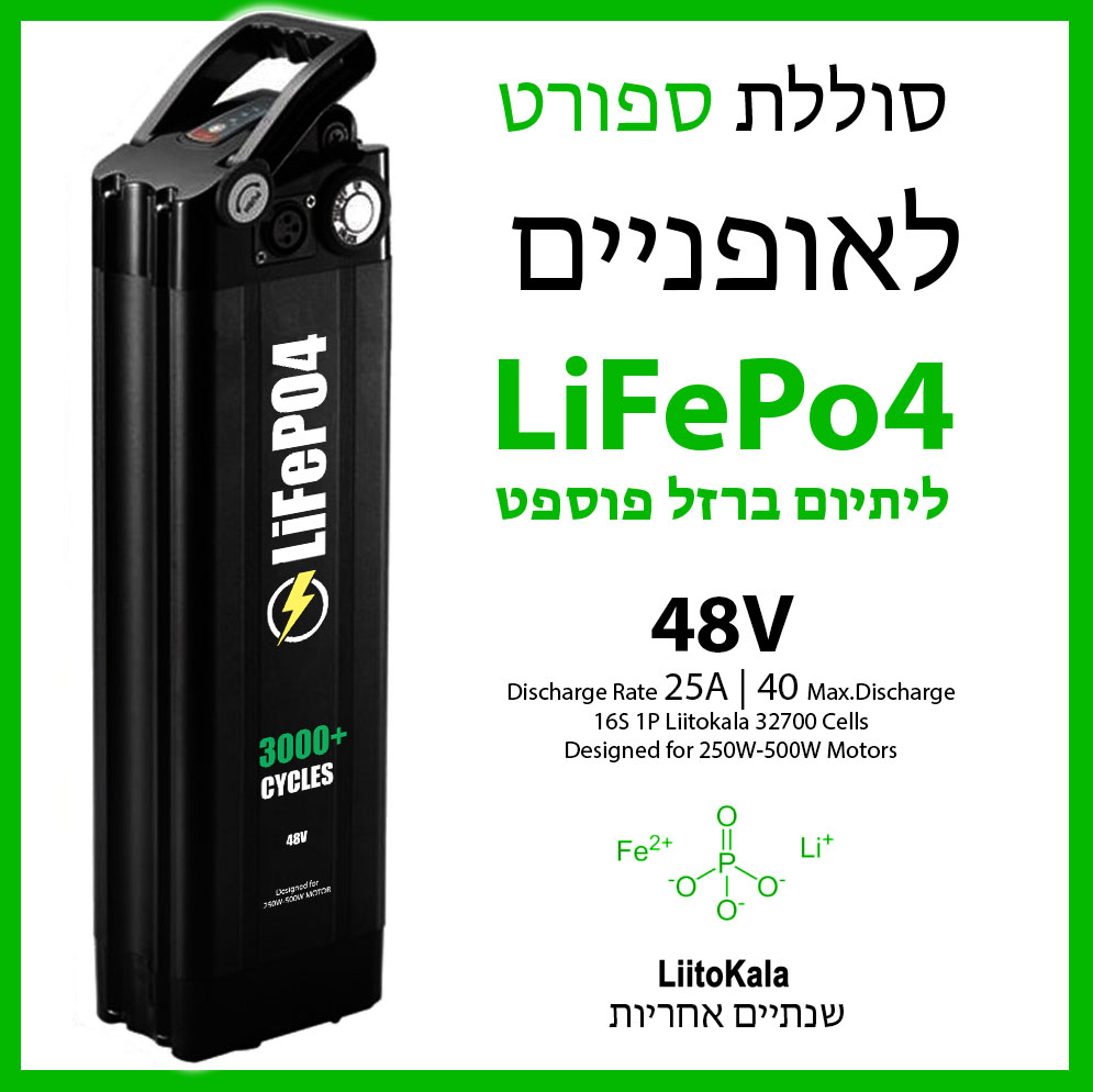 סוללת LiFePo4 48V 16S